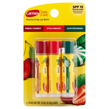 Carmex Daily Care Moisturizing Lip Balm Variety Pack Sticks, 3 ct