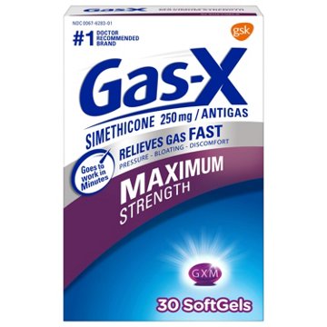 Gas-x Maximum Strength Gas Relief Softgels with Simethicone 250 mg