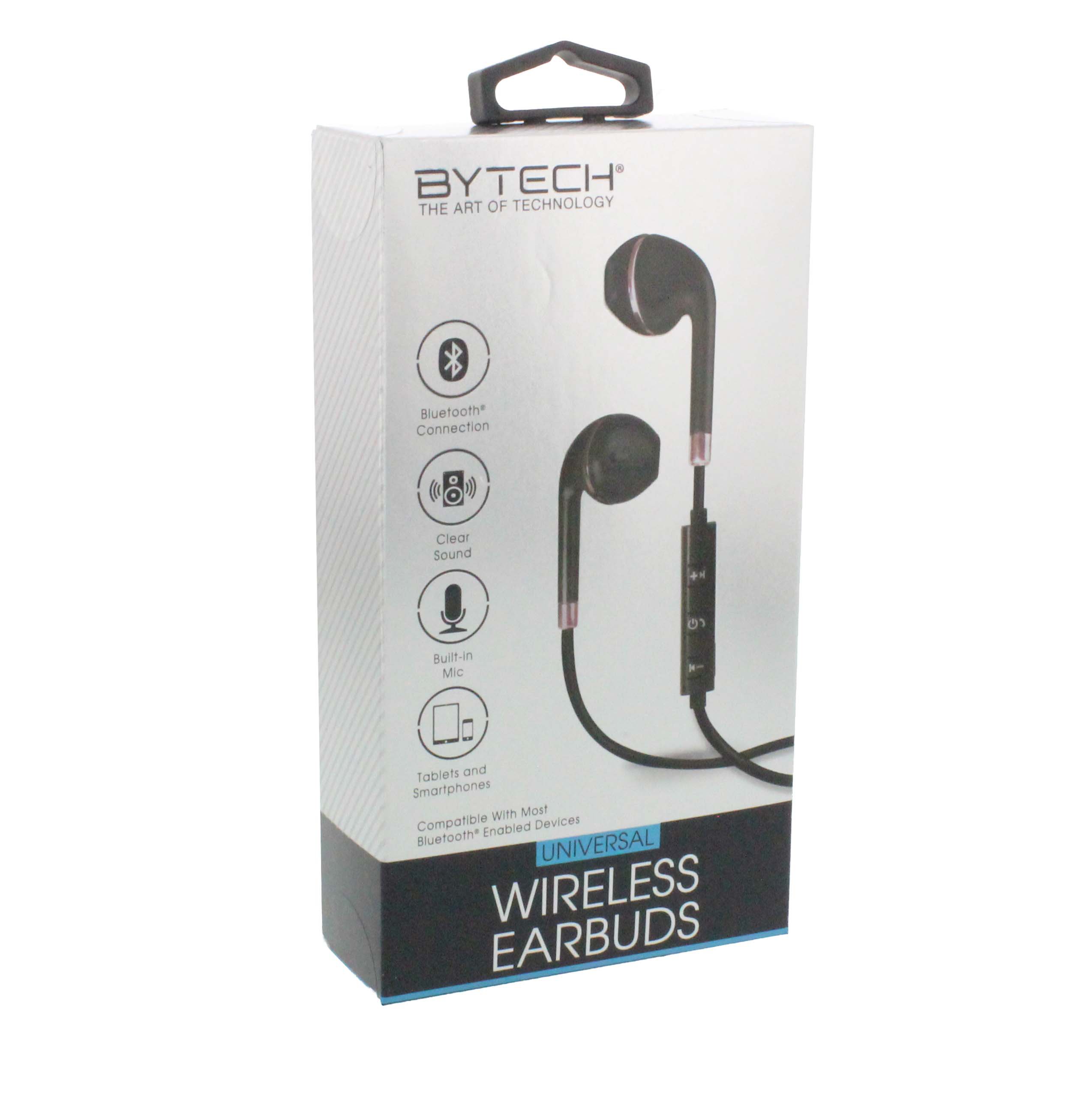 Bytech Universal Bluetooth InEar Earbuds with Microphone Shop Audio at HEB