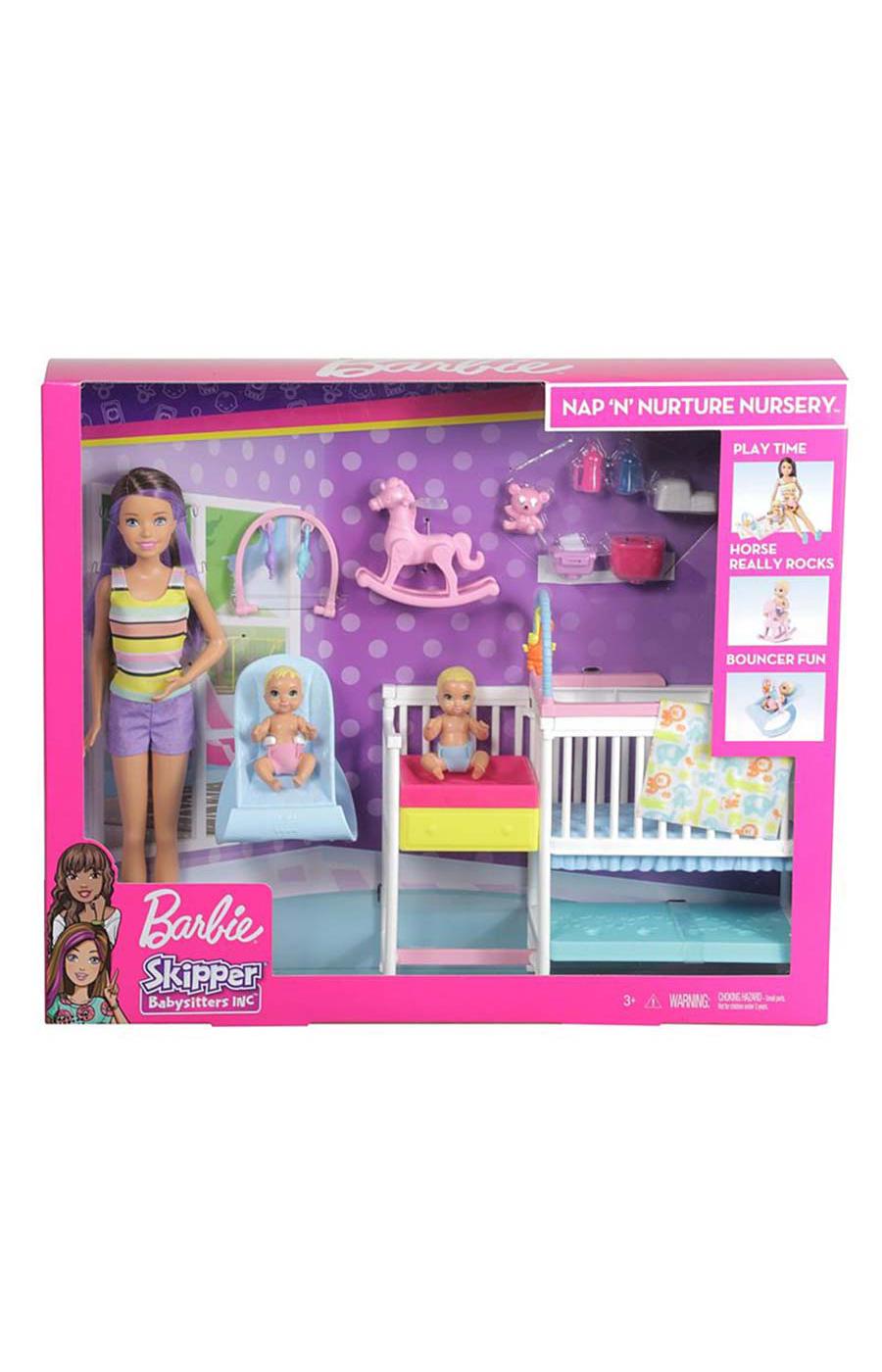 Barbie Skipper Babysitters Nap 'n Nuture Nursery Playset - Shop Playsets at  H-E-B