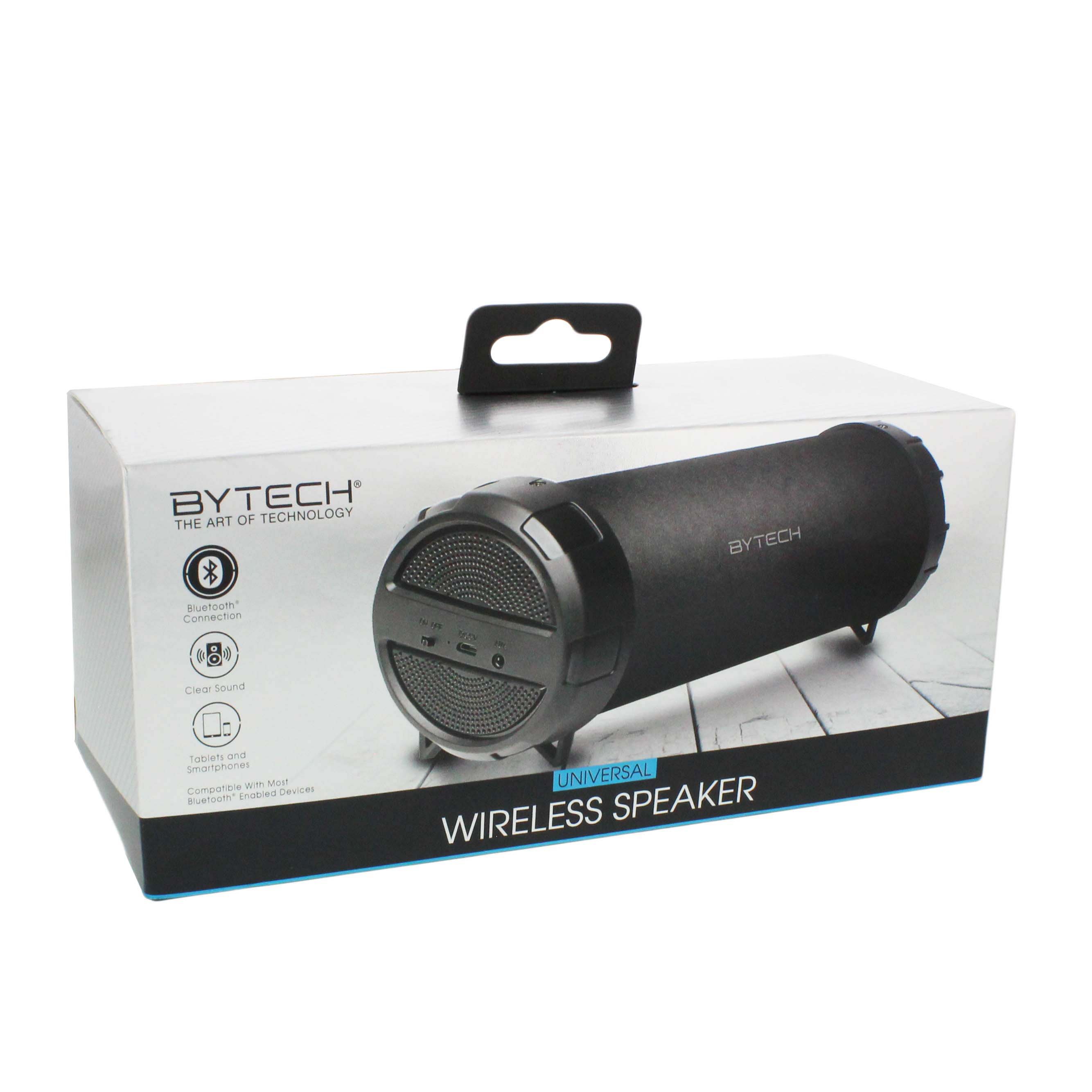 Bytech Black Wireless Barrel Speaker - Shop Audio at H-E-B