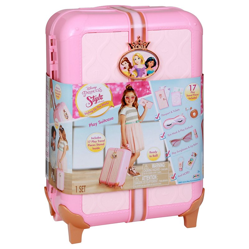 jakks princess suitcase travel set