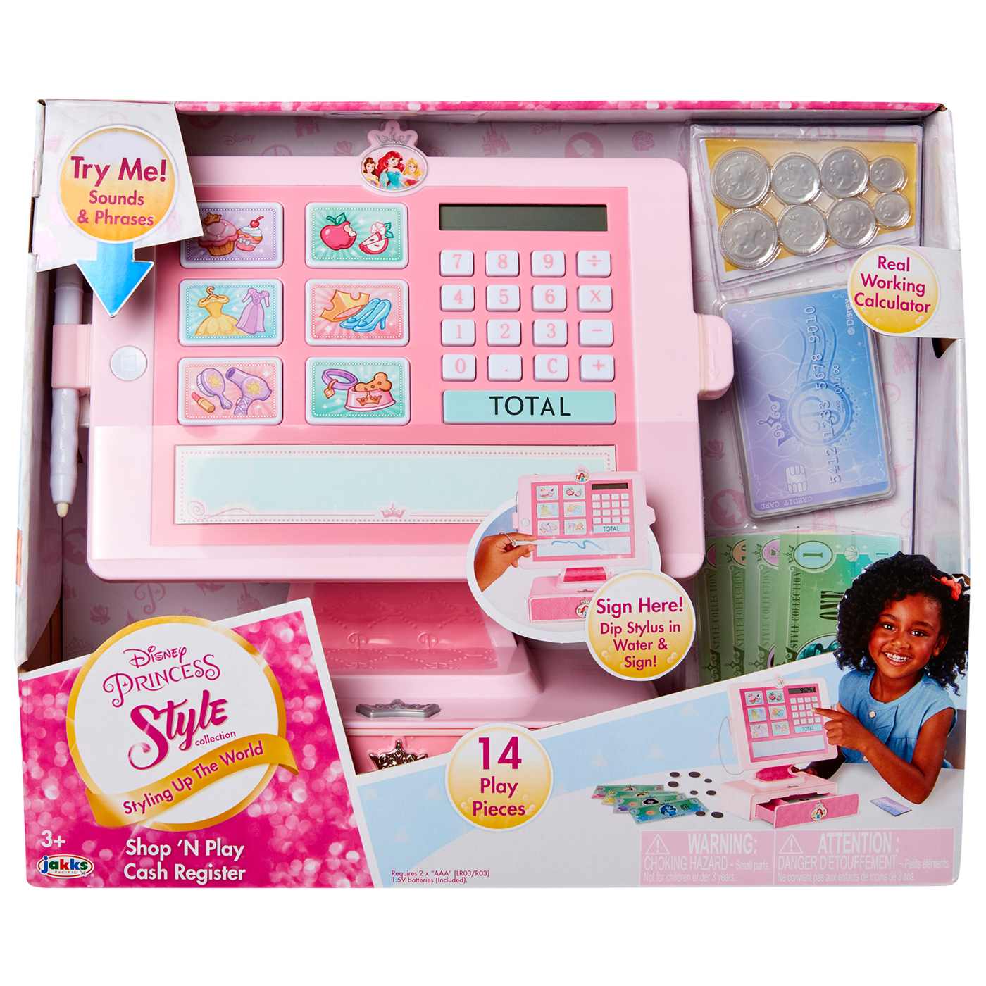 Jakks Pacific Disney Princess Style Collection Shop N' Play Cash Register; image 2 of 2