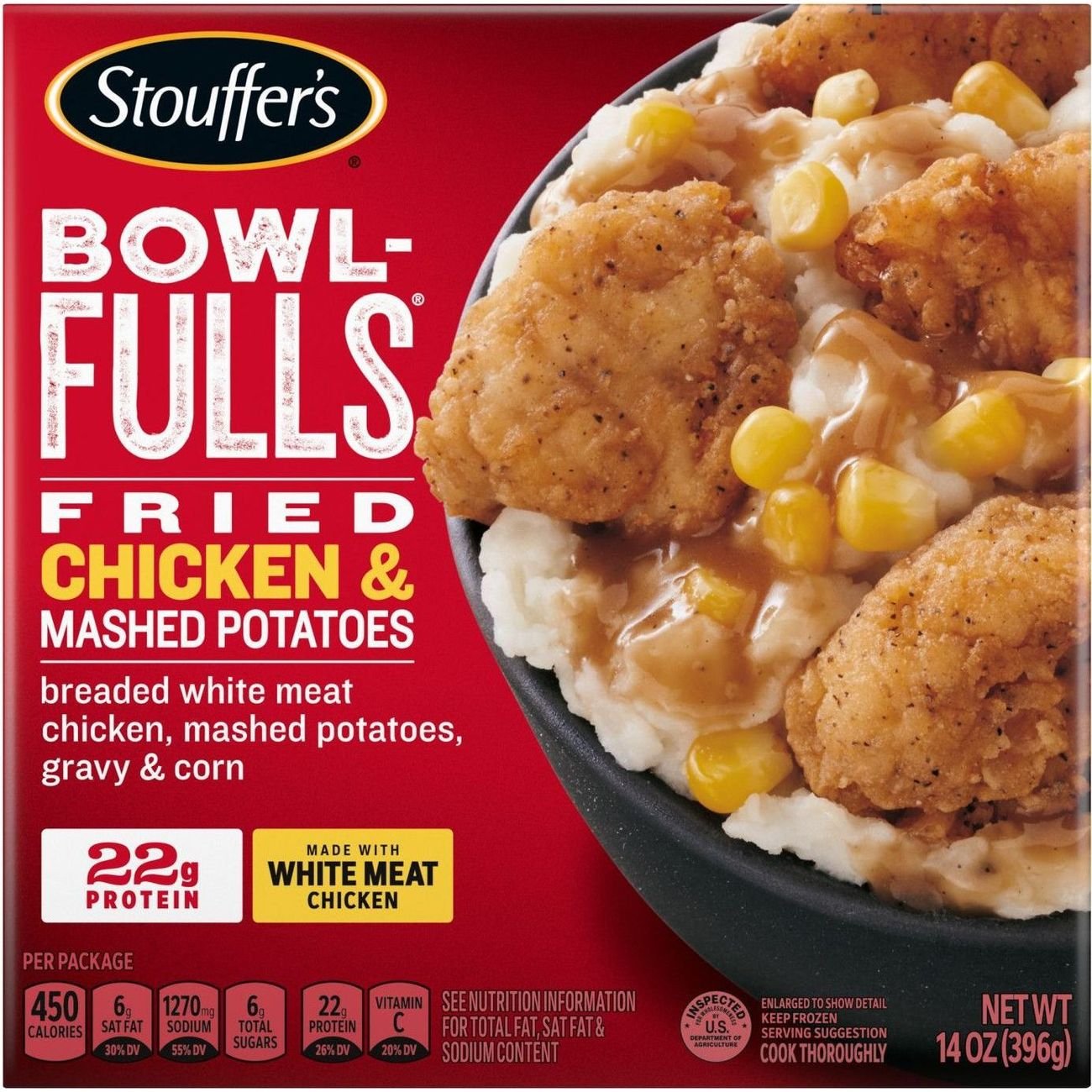 Stouffer's Bowl Fulls Fried Chicken & Mashed Potatoes Shop Entrees