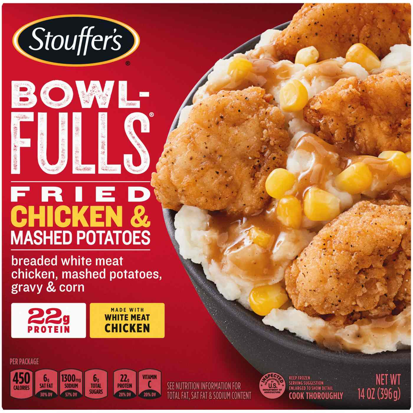 Stouffer's Bowl-Fulls Fried Chicken & Mashed Potatoes Frozen Meal; image 1 of 3
