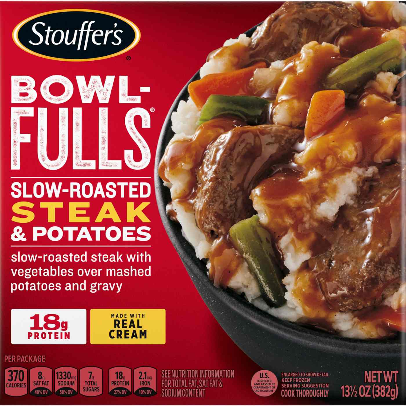 Stouffer's Bowl-Fulls Slow-Roasted Steak & Potatoes Frozen Meal; image 1 of 7