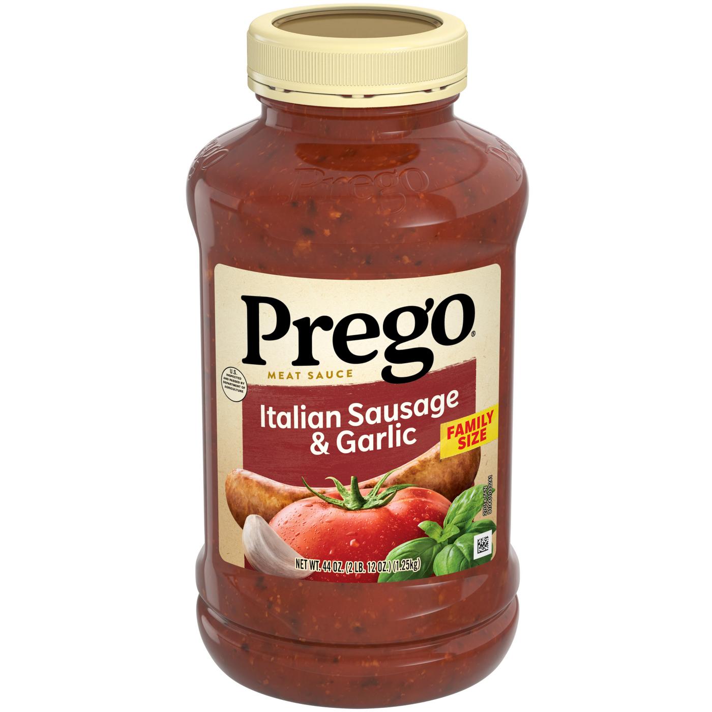 Prego Italian Sausage & Garlic Meat Sauce; image 1 of 9