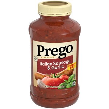 Prego Italian Sausage & Garlic Meat Sauce, 44 oz