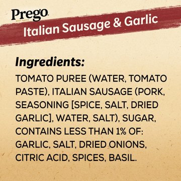 Prego Italian Sausage & Garlic Meat Sauce, 44 oz