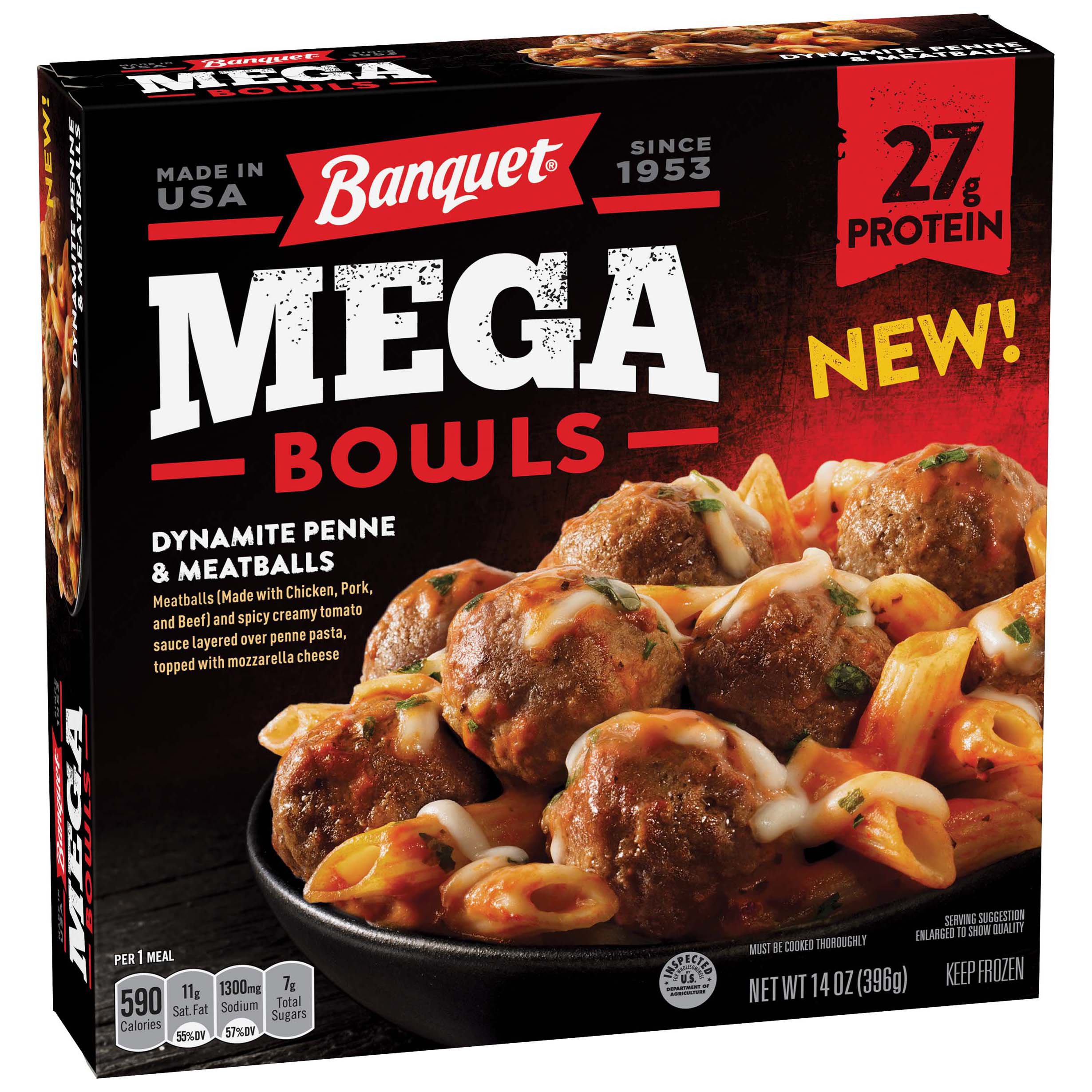 Banquet Mega Bowls Dynamite Penne & Meatballs - Shop Entrees & Sides At ...