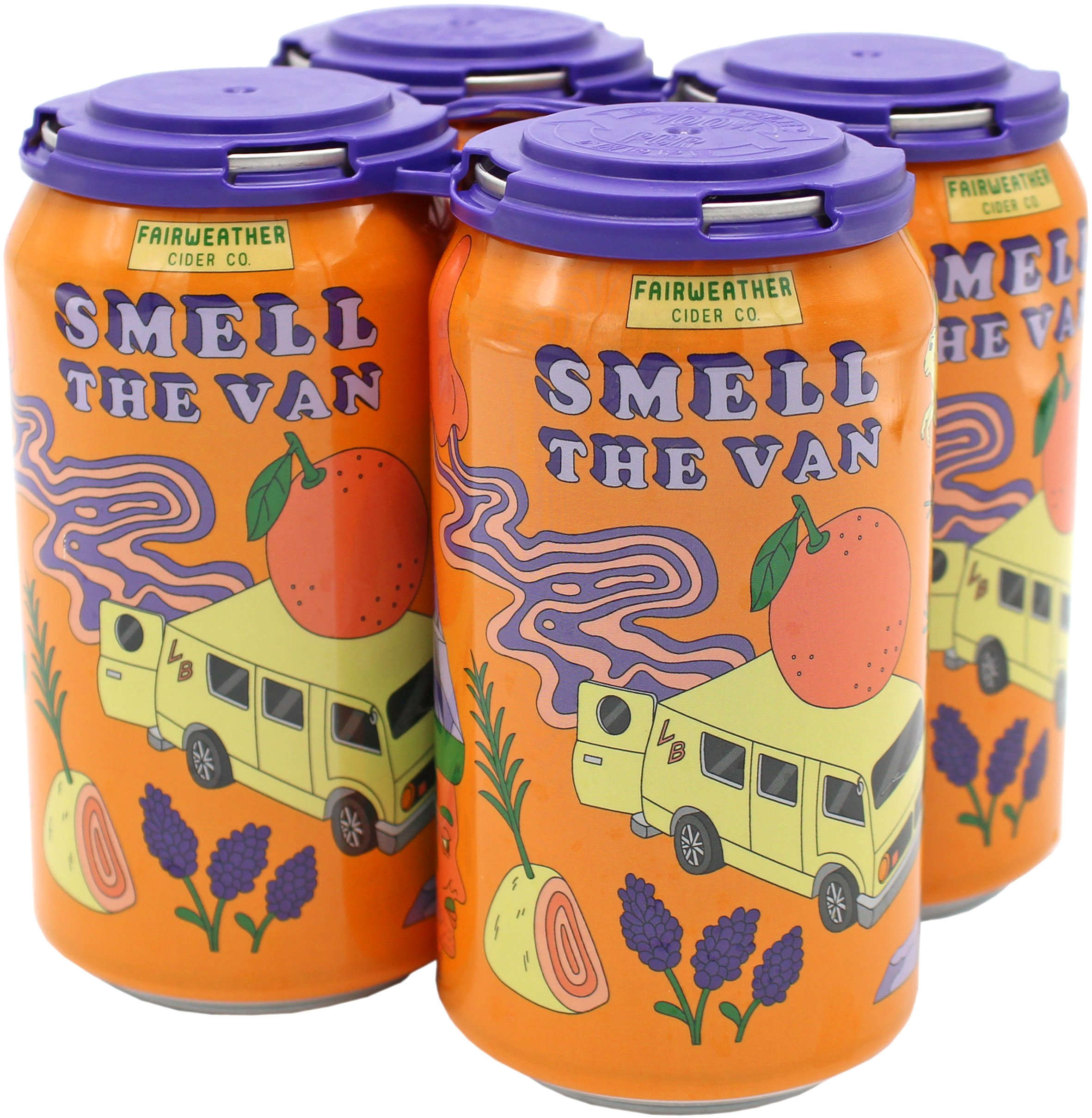 Fairweather Cider Co. Smell The Van Dry Cider 4 pk Cans, 12 oz