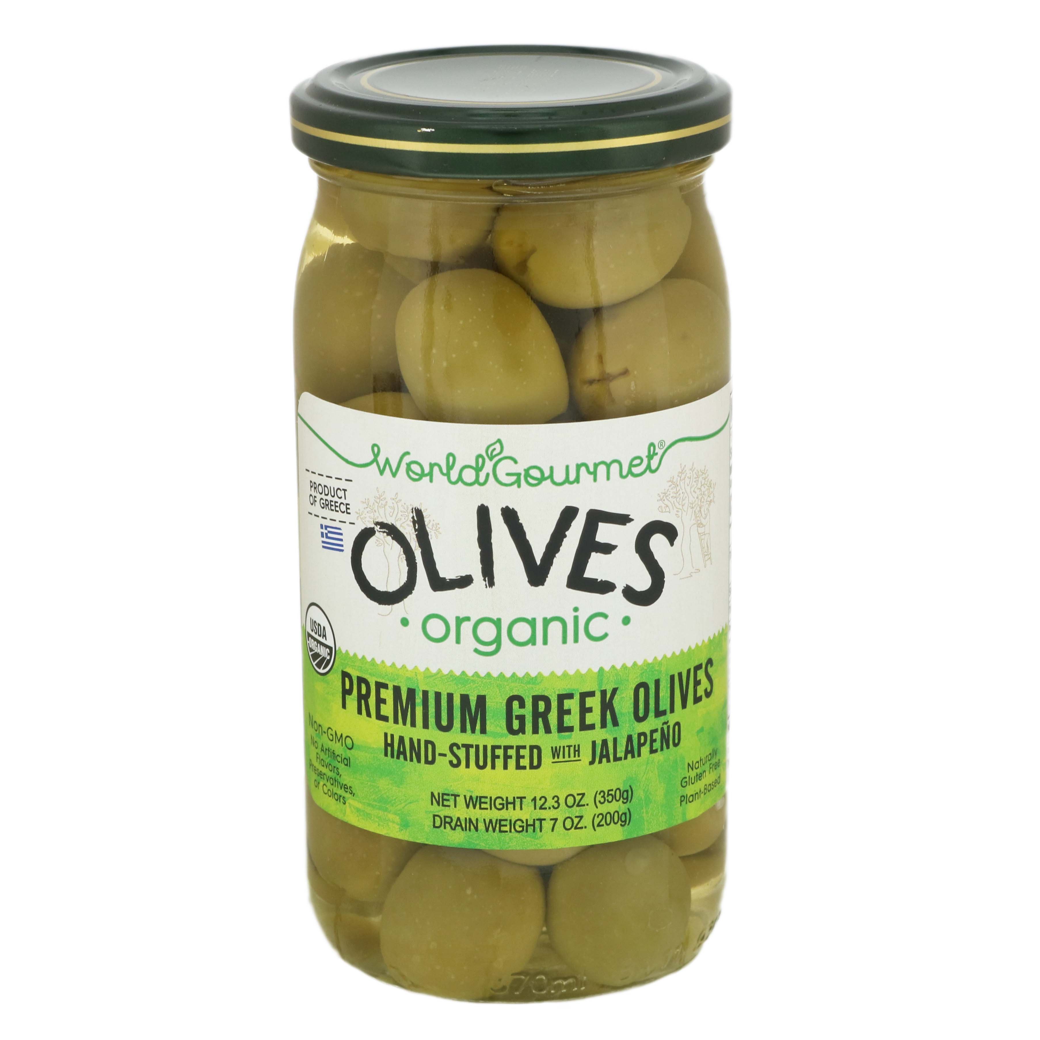 World Gourmet Organic Olives Stuffed with Jalapenos Shop Vegetables