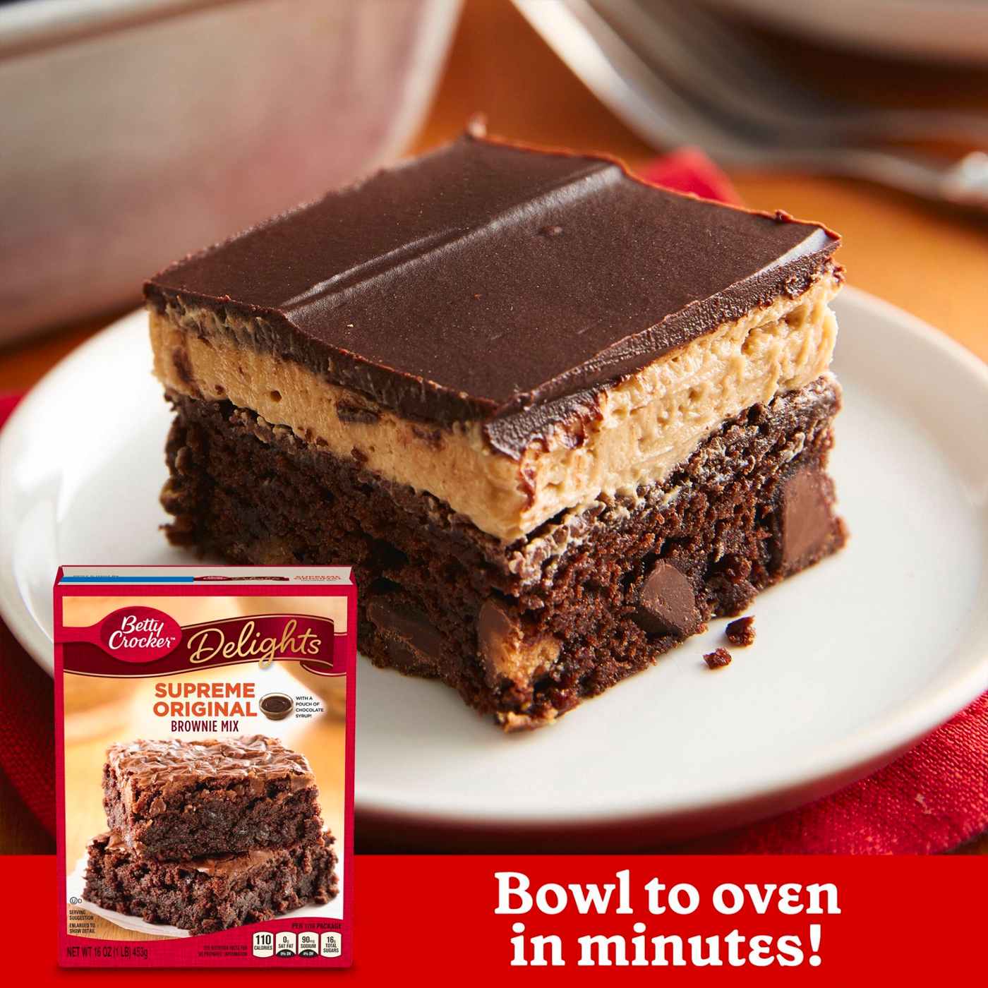 Betty Crocker Delights Supreme Original Brownie Mix; image 3 of 6