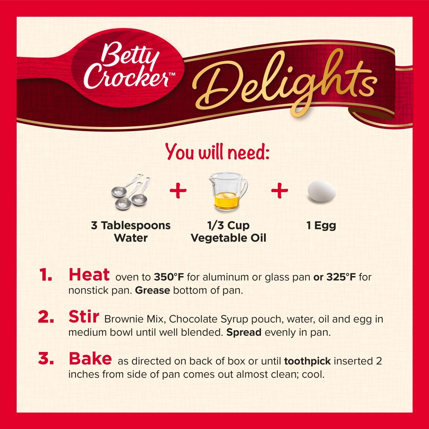 Betty Crocker Delights Supreme Original Brownie Mix; image 4 of 6