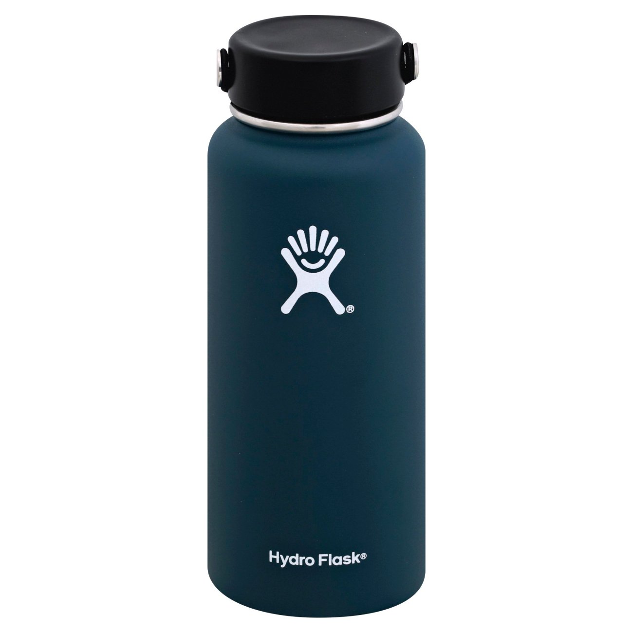 Trendy Sheik Jade 30 Oz Glass Water Bottle With Silicone Sleeve - Navy Teal  NEW!