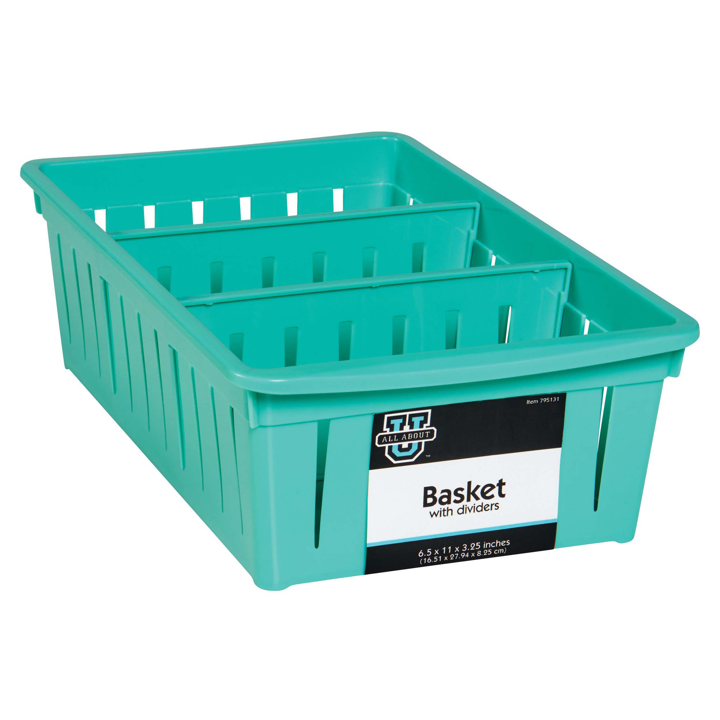 All About U Large Basket With Dividers Mint