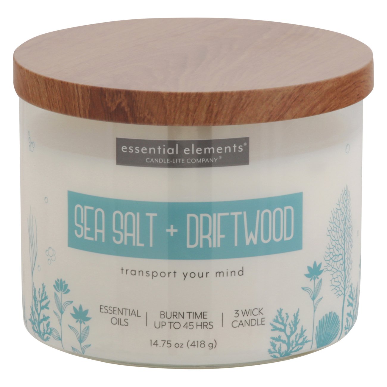 CandleLite Essential Elements Sea Salt & Driftwood Candle