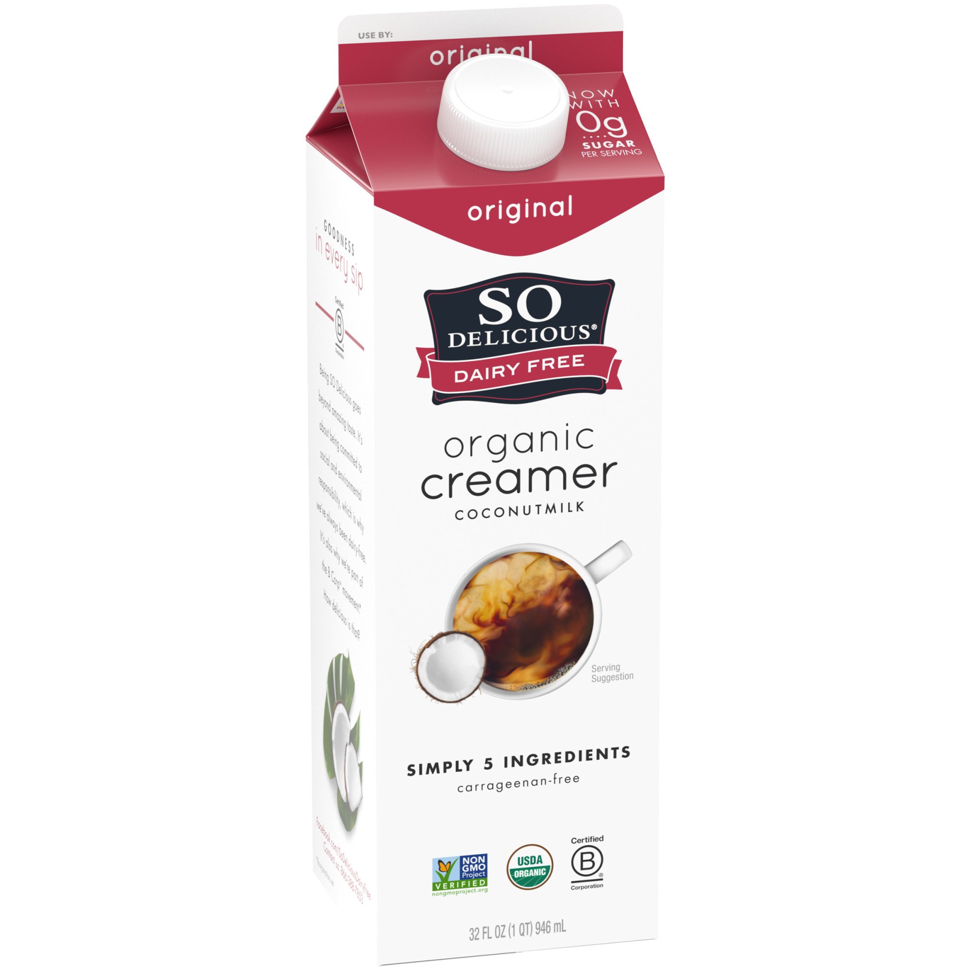 So Delicious Dairy Free Organic Original Coconut Liquid Coffee Creamer