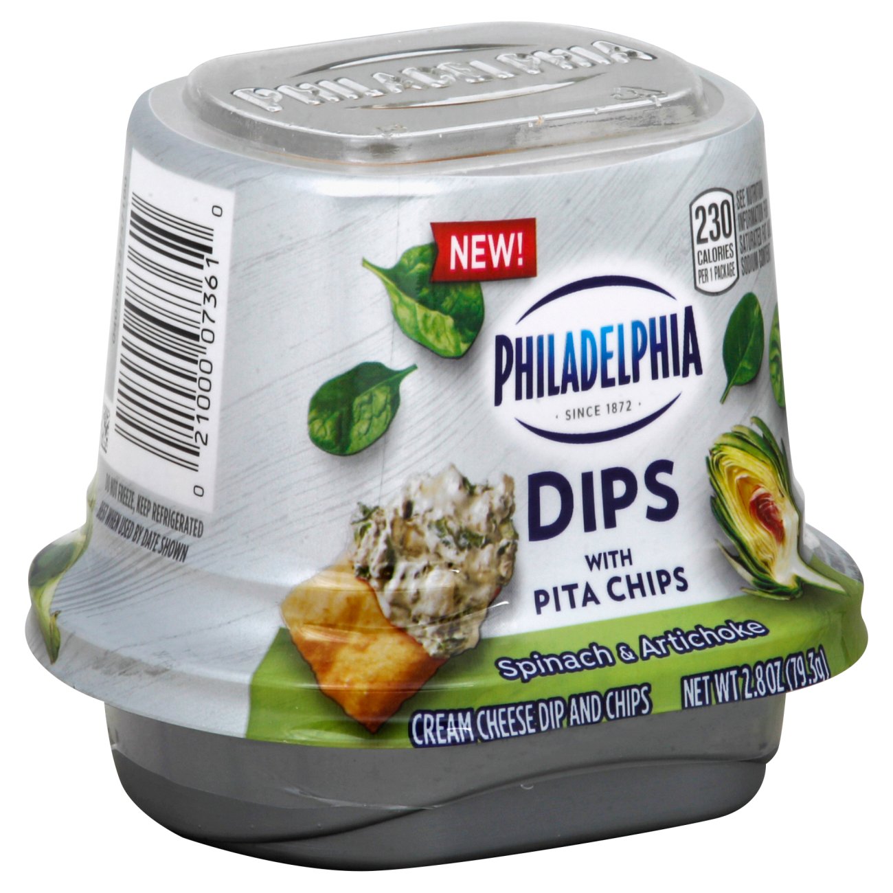 Philadelphia Spinach & Artichoke Dip with Pita Chips Shop Cheese at HEB