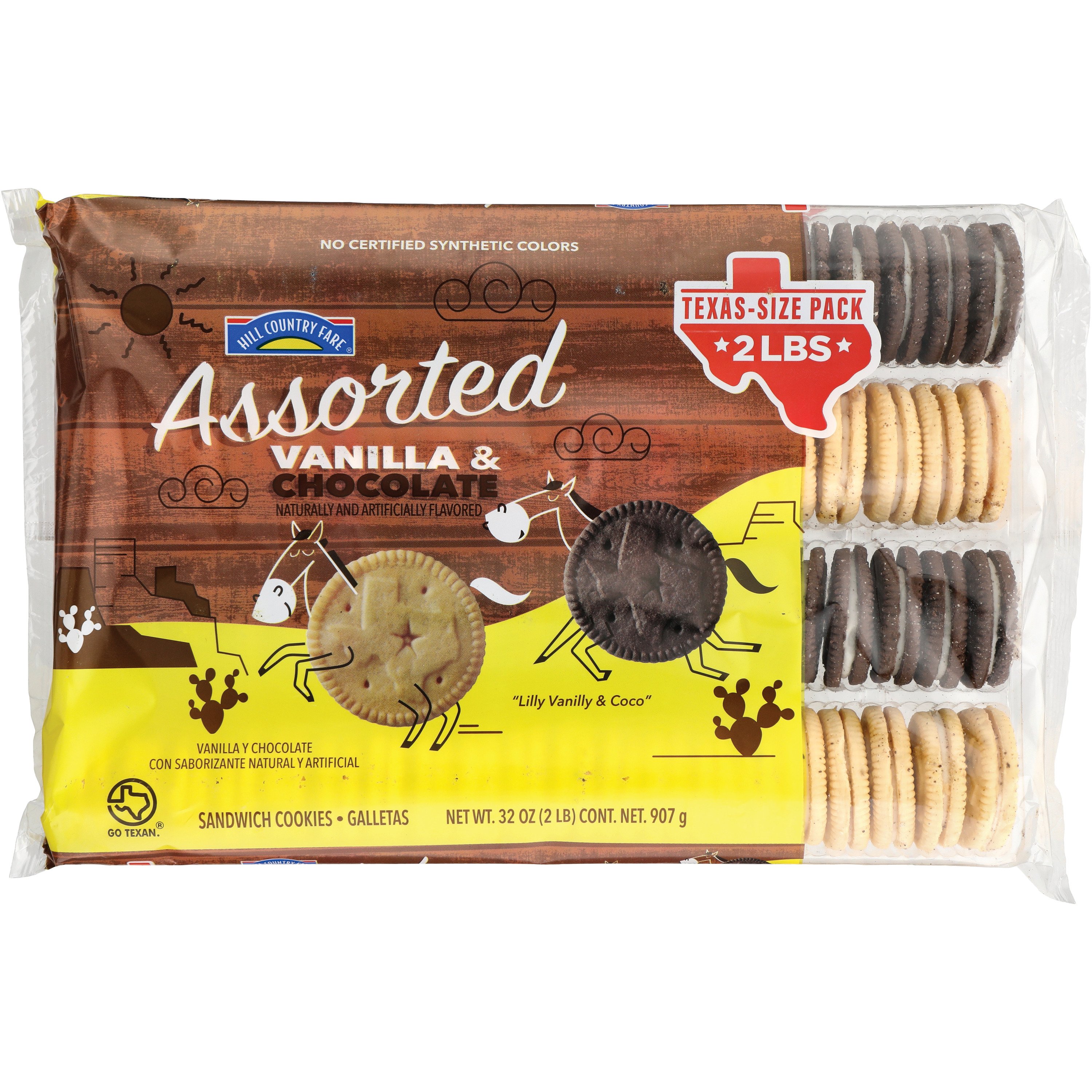 Hill Country Fare Assorted Vanilla & Chocolate Creme Cookies