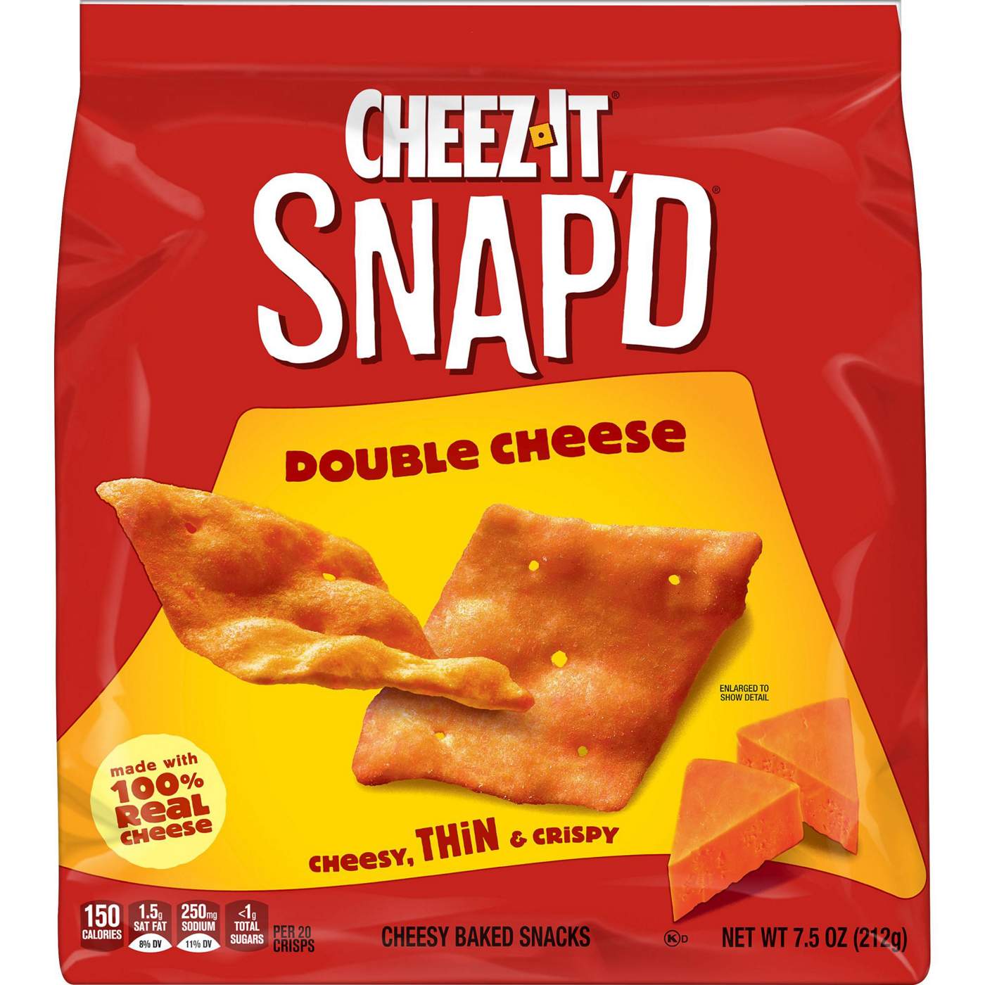 Cheez-It Snap'd Double Cheese Cracker Chips; image 1 of 3