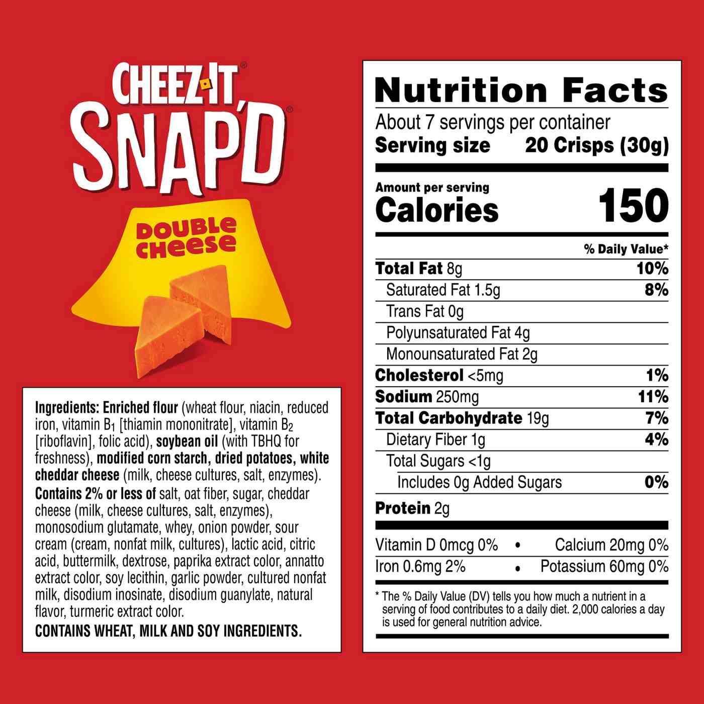 Cheez-It Snap'd Double Cheese Cracker Chips; image 2 of 3