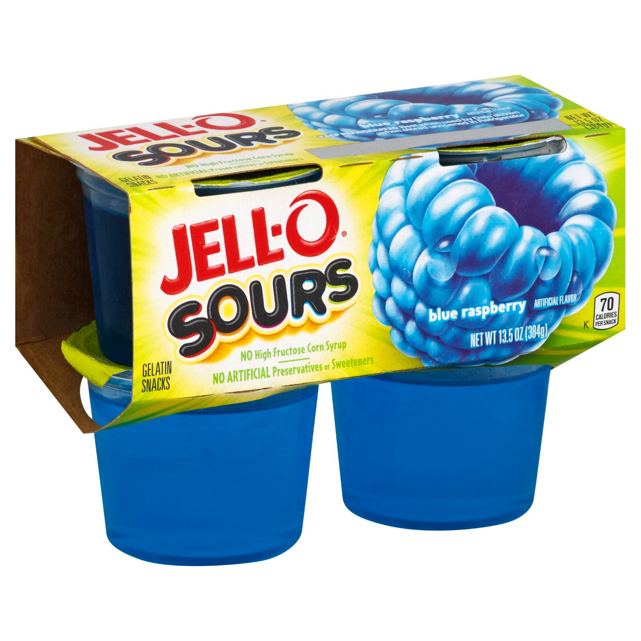 Jell-O Sours Blue Raspberry Gelatin Snacks - Shop Pudding & Gelatin At ...