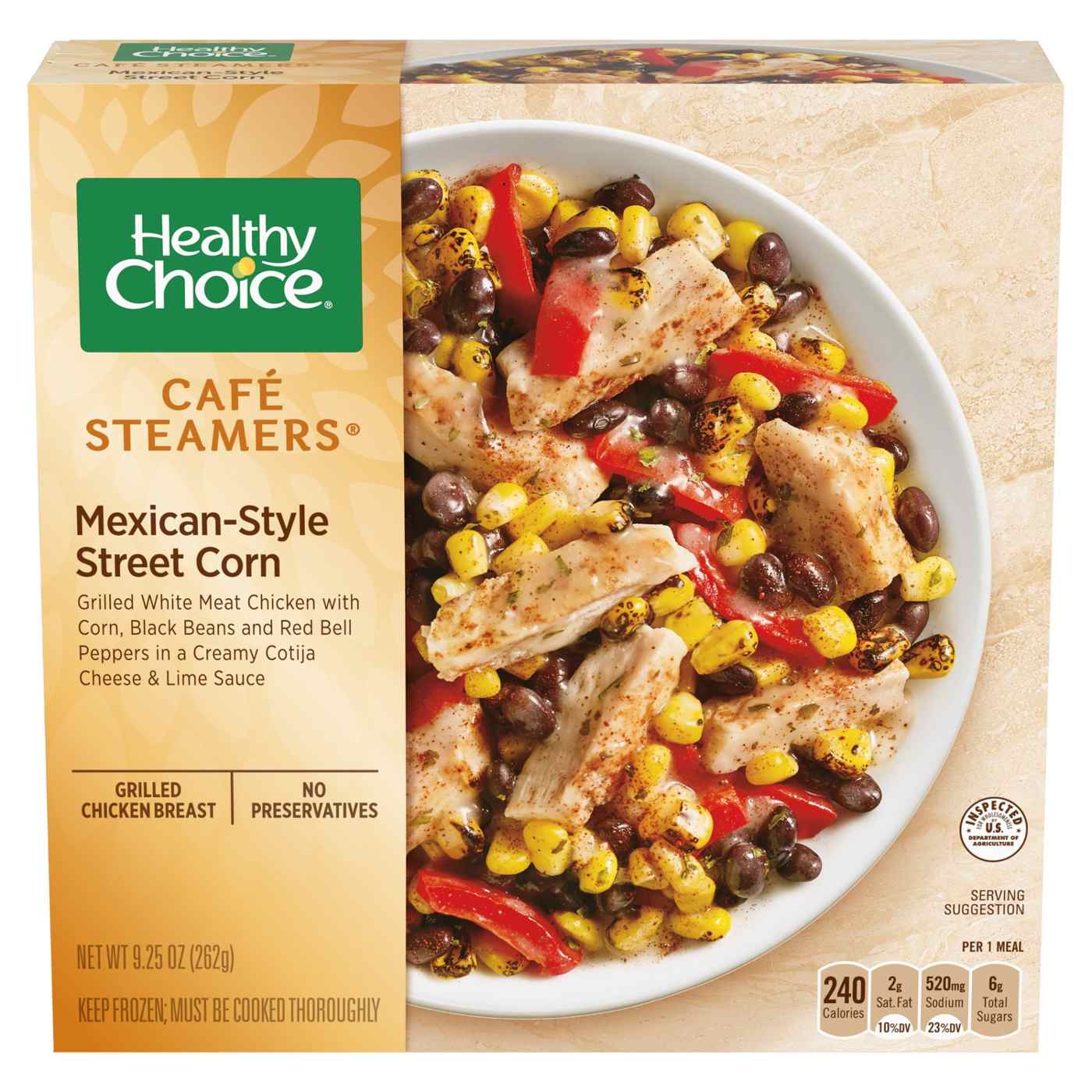 Healthy Choice Café Steamers Mexican-Style Street Corn & Chicken Frozen Meal; image 1 of 7