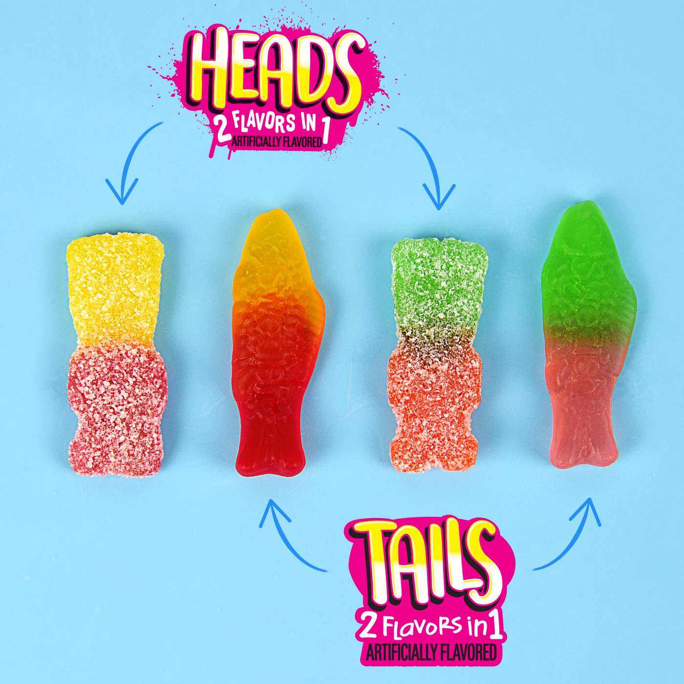 Sour Patch Kids Heads 2 Flavors in 1 Soft & Chewy Candy; image 3 of 9