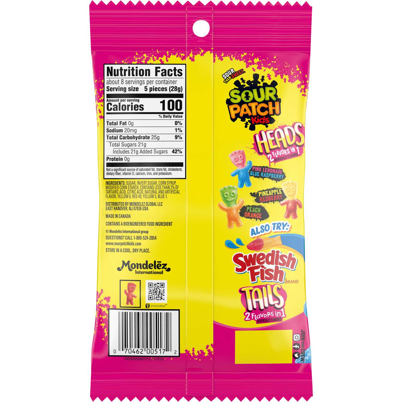 Sour Patch Kids Heads 2 Flavors in 1 Soft & Chewy Candy; image 6 of 9