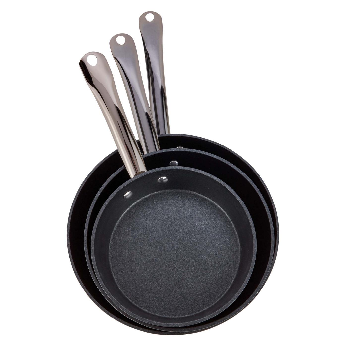 Kitchen & Table by H-E-B Hammered Fry Pan Set - Black; image 1 of 2