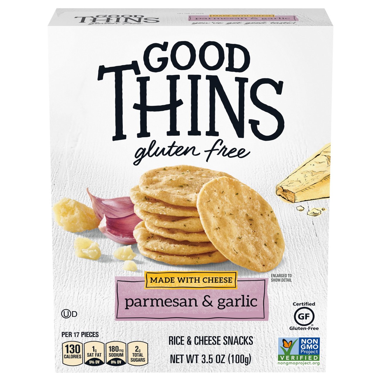 Good Thins Gluten-Free Parmesan & Garlic Rice & Cheese Snacks - Shop ...