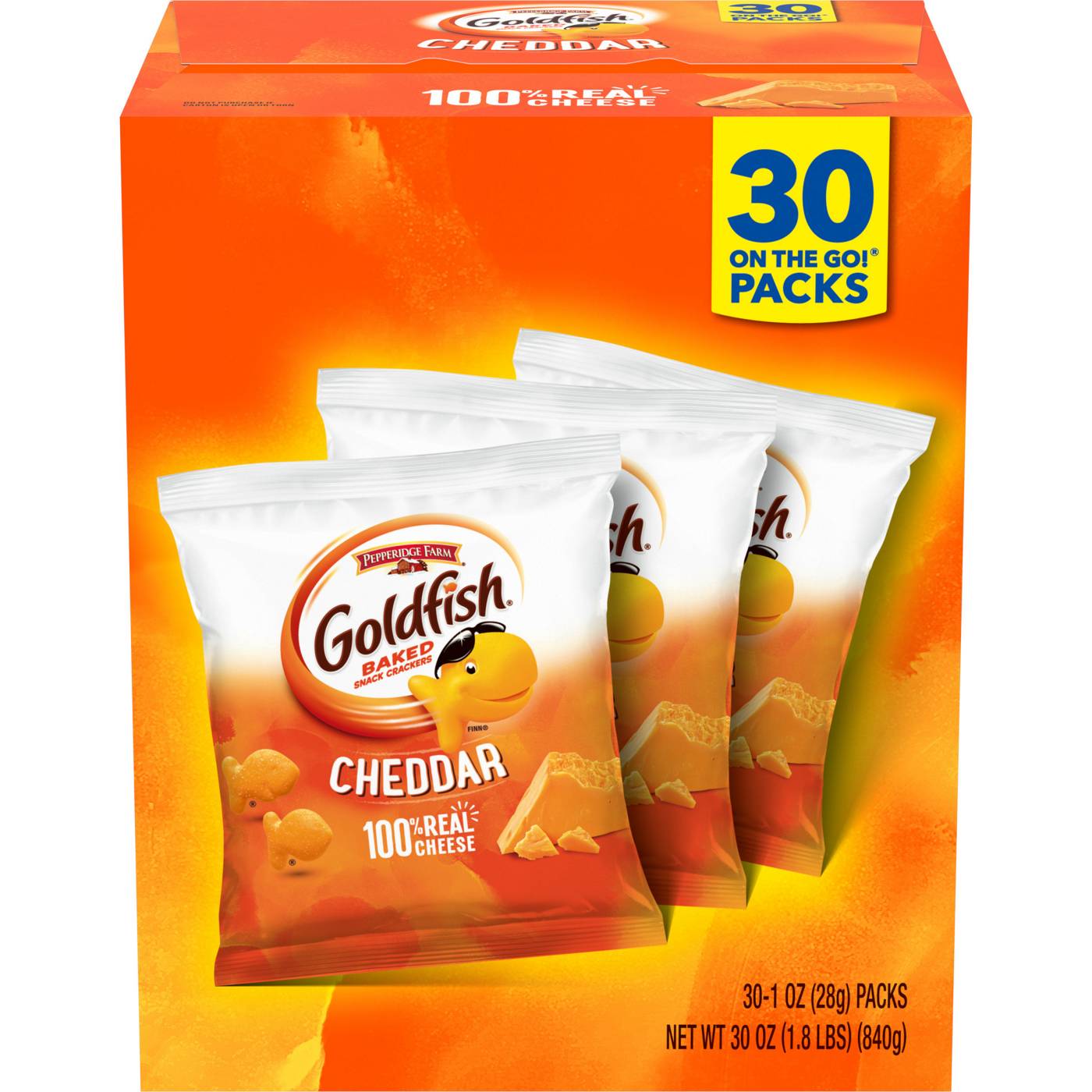Goldfish Baked Cheddar Crackers Multipack; image 1 of 9