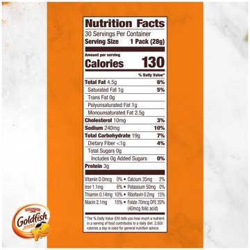 Goldfish Baked Cheddar Crackers Multipack, 30 ct