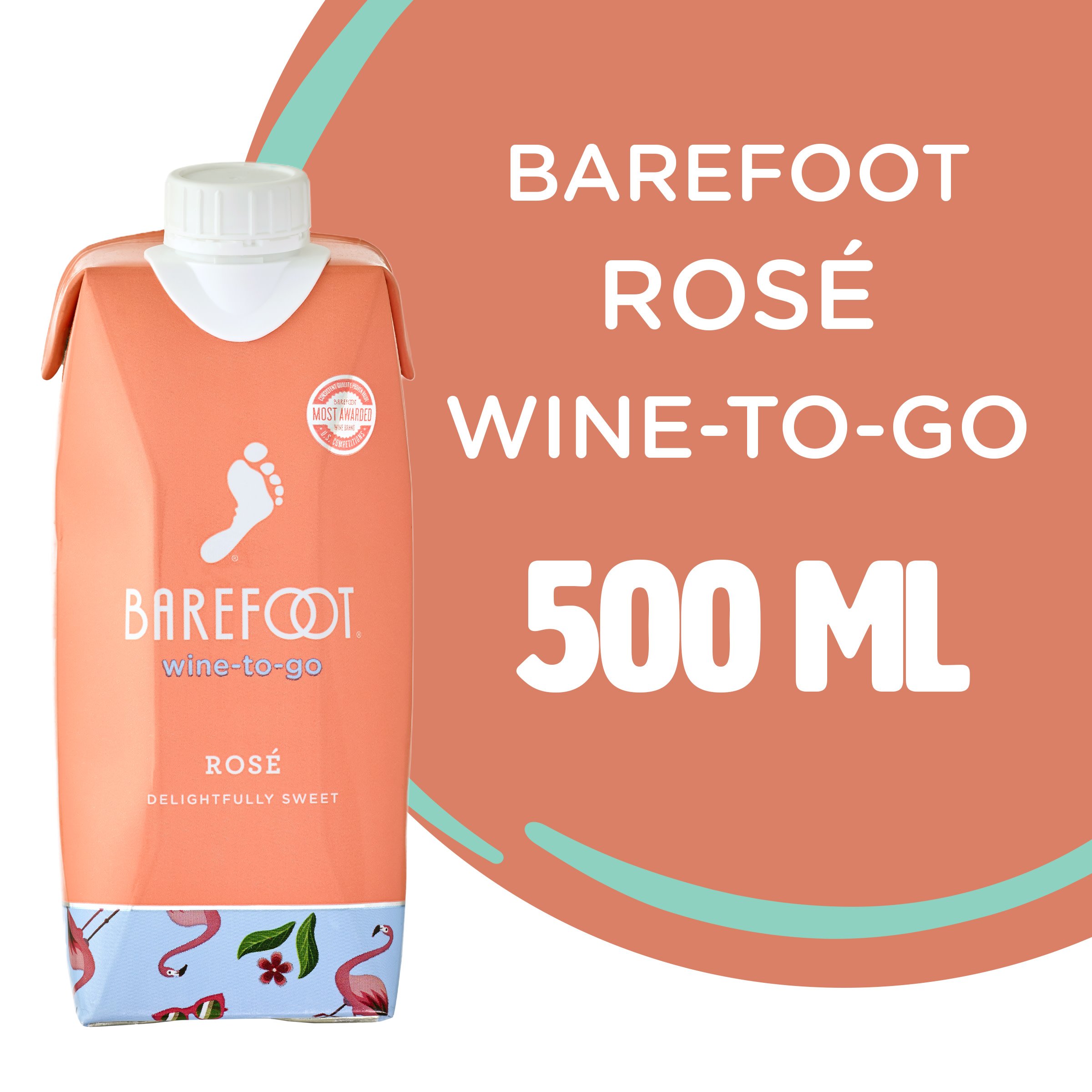 Barefoot wine-to-go Rose NV / 500 ml. Tetra Pak