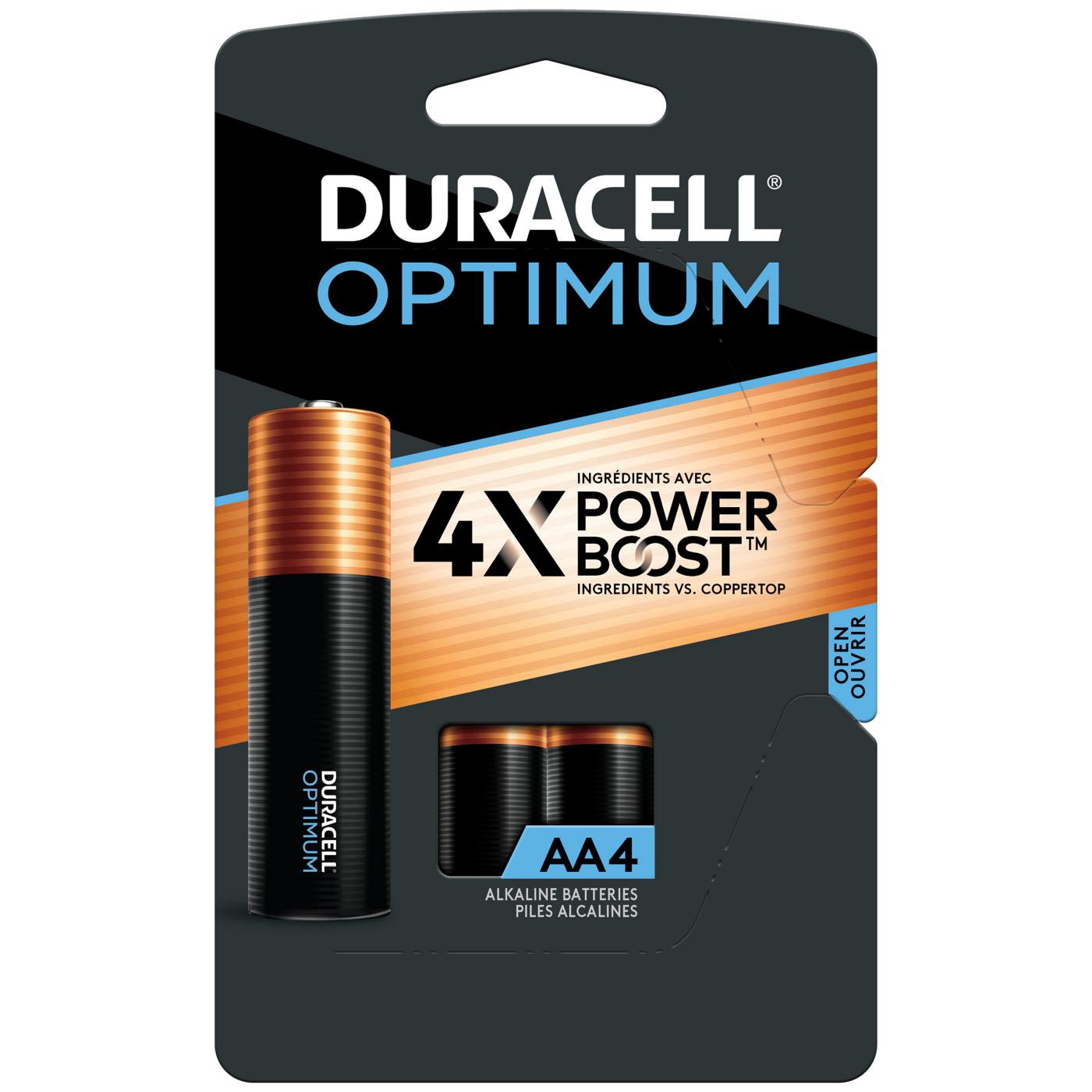 Duracell Optimum Alkaline Batteries, 1.5V AA; image 1 of 3