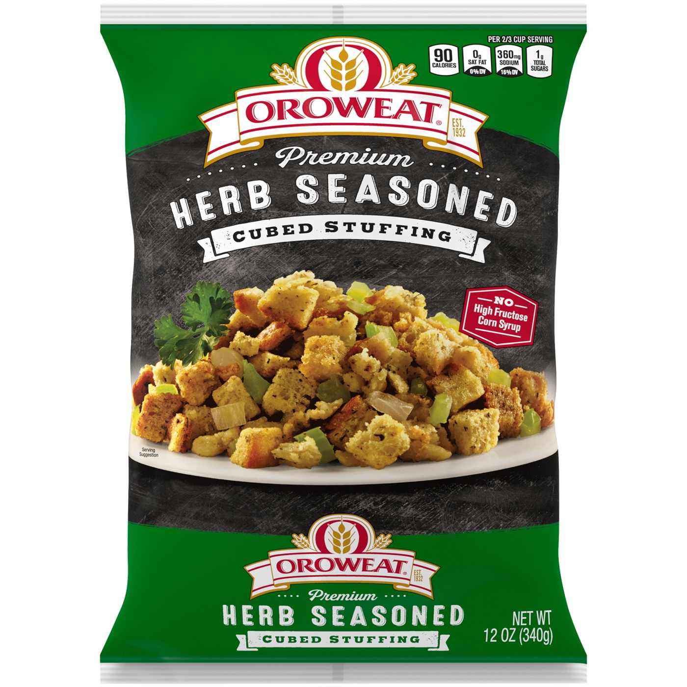 Oroweat Premium Herb Seasoned Cubed Stuffing; image 1 of 3