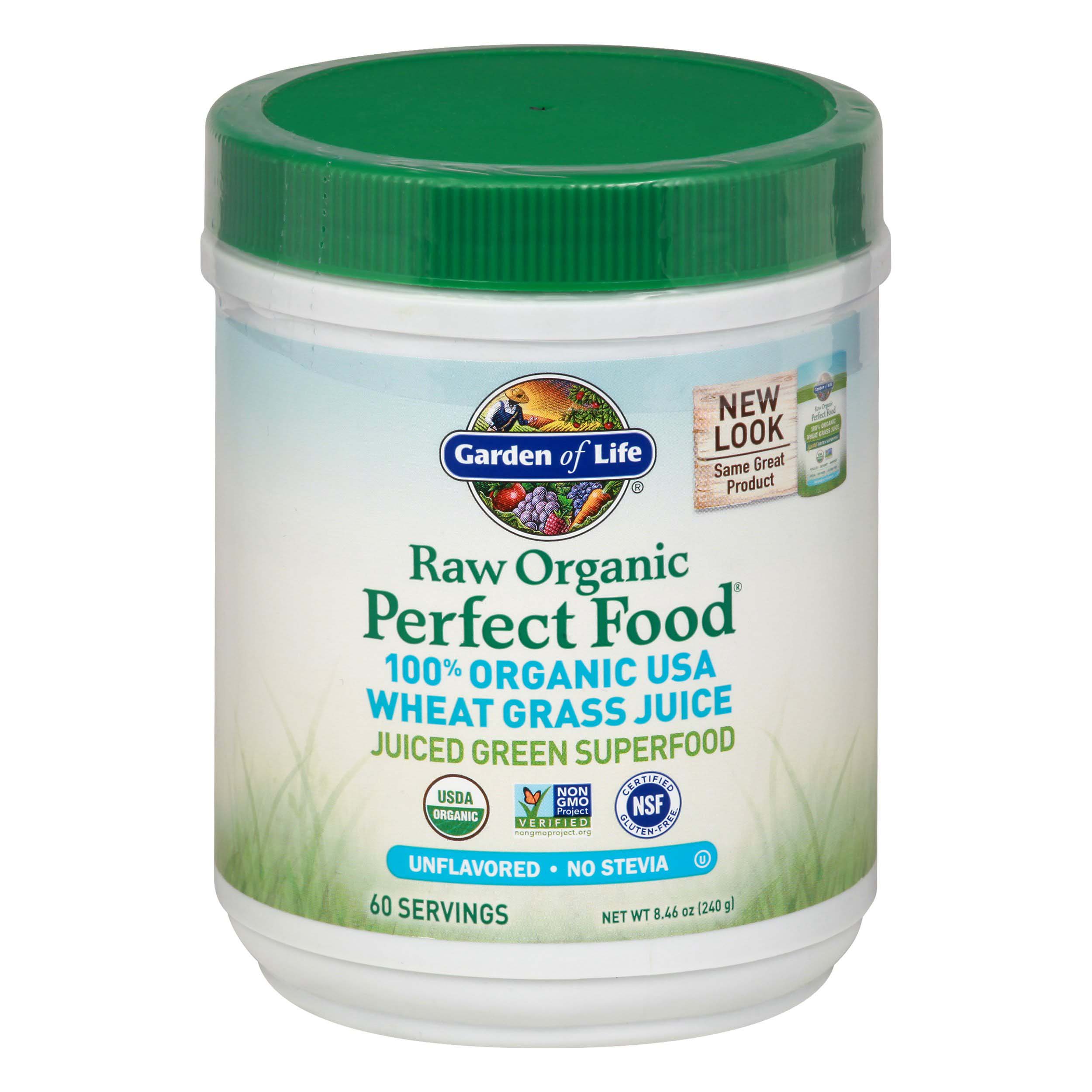 Garden of Life Raw Organic Perfect Food Wheat Grass Juice Powder - Unflavored, 8.46 oz