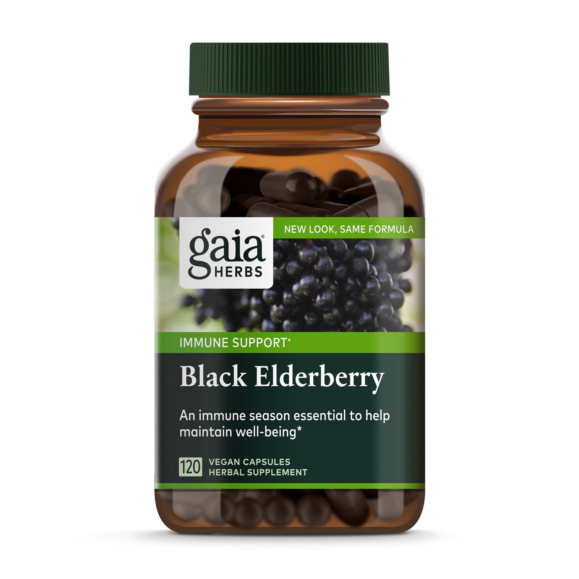 Gaia Herbs Black Elderberry, 120 ct