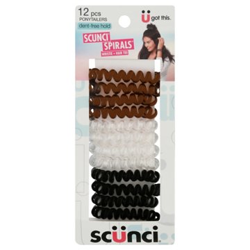 Scunci Spiral Ponytailers, 12 ct
