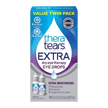 TheraTears Extra Dry Eye Drops, Twin Pack, 0.5 oz