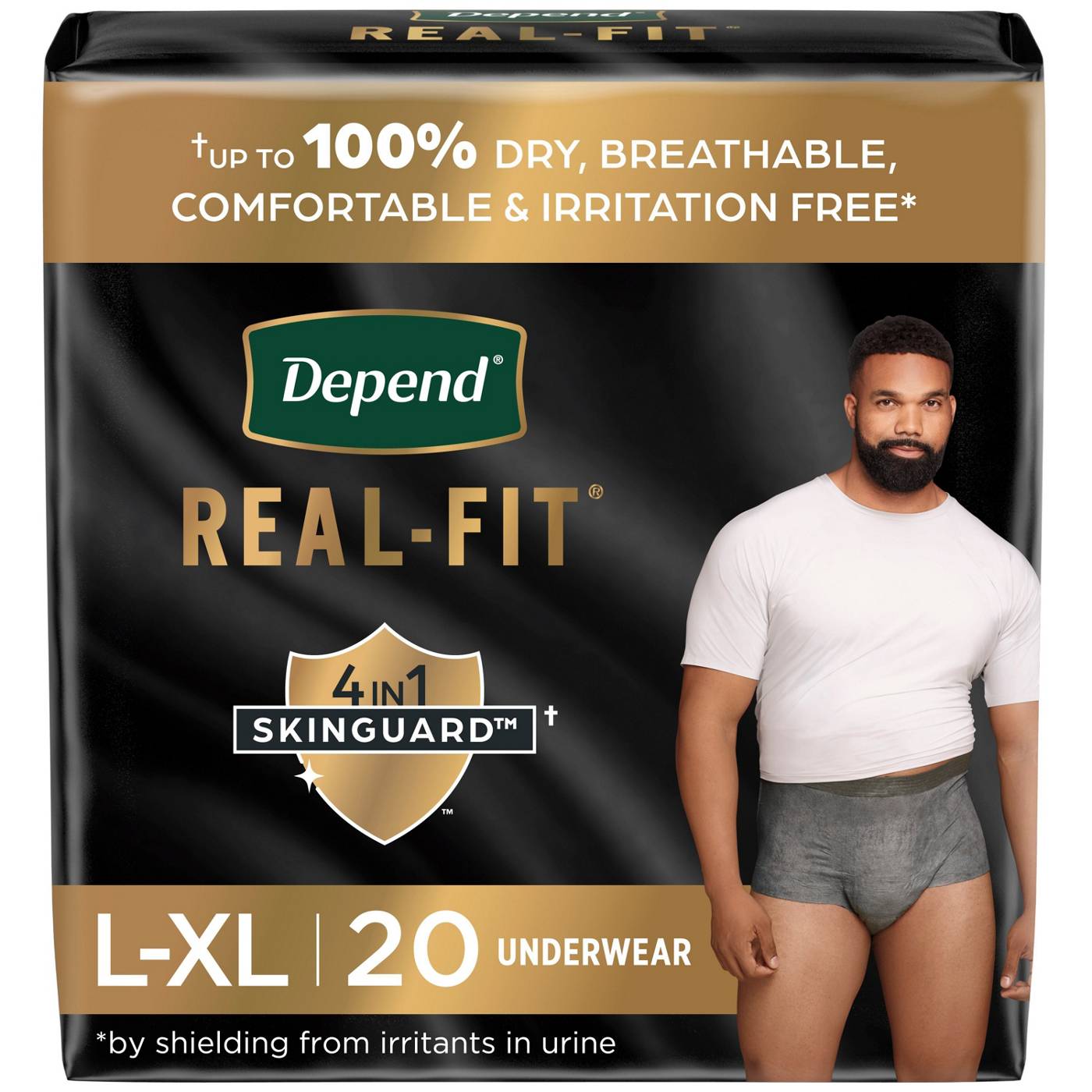 Depend Real Fit Incontinence Disposable Underwear - L/XL; image 1 of 5