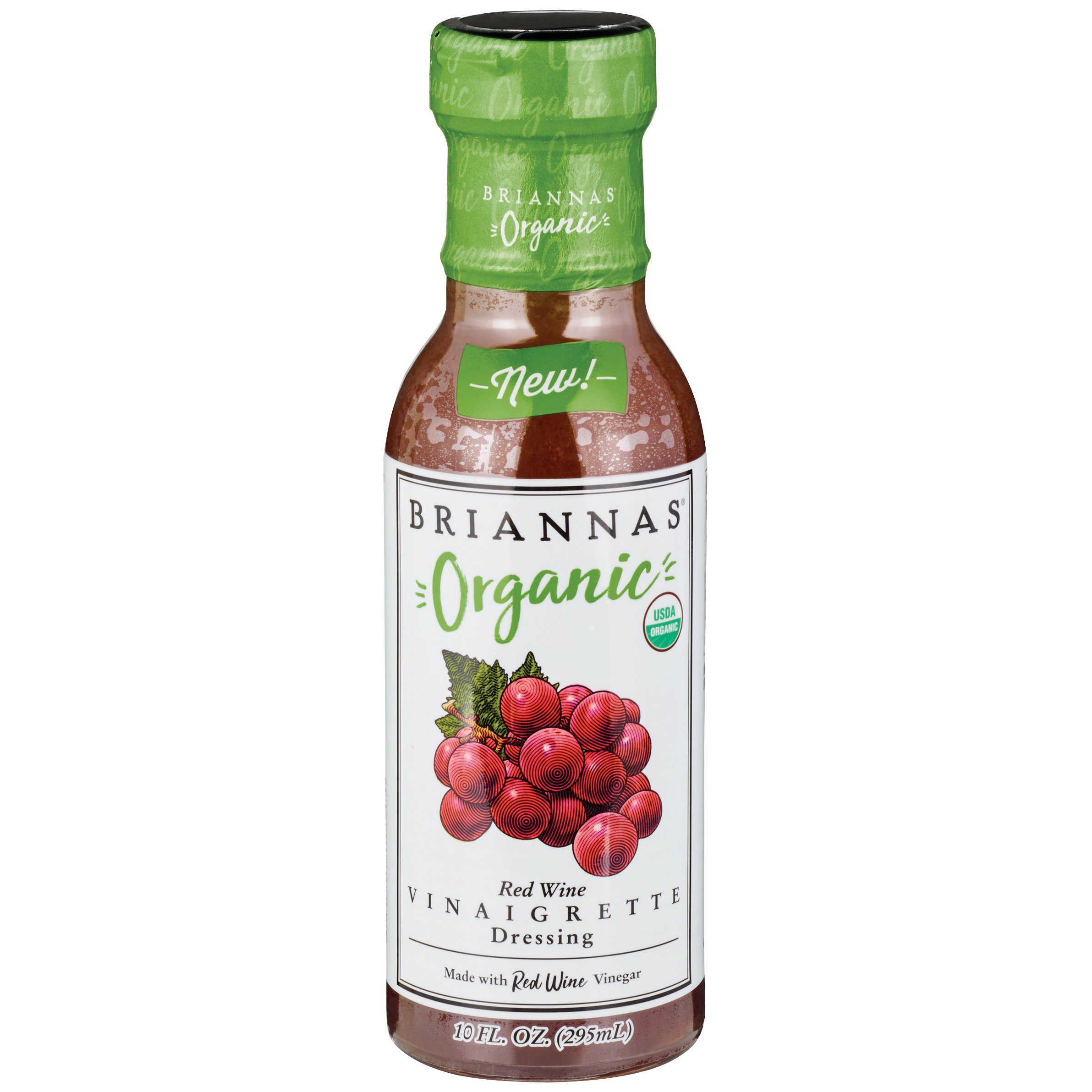 Briannas Organic Organic Red Wine Vinaigrette Dressing Shop Salad