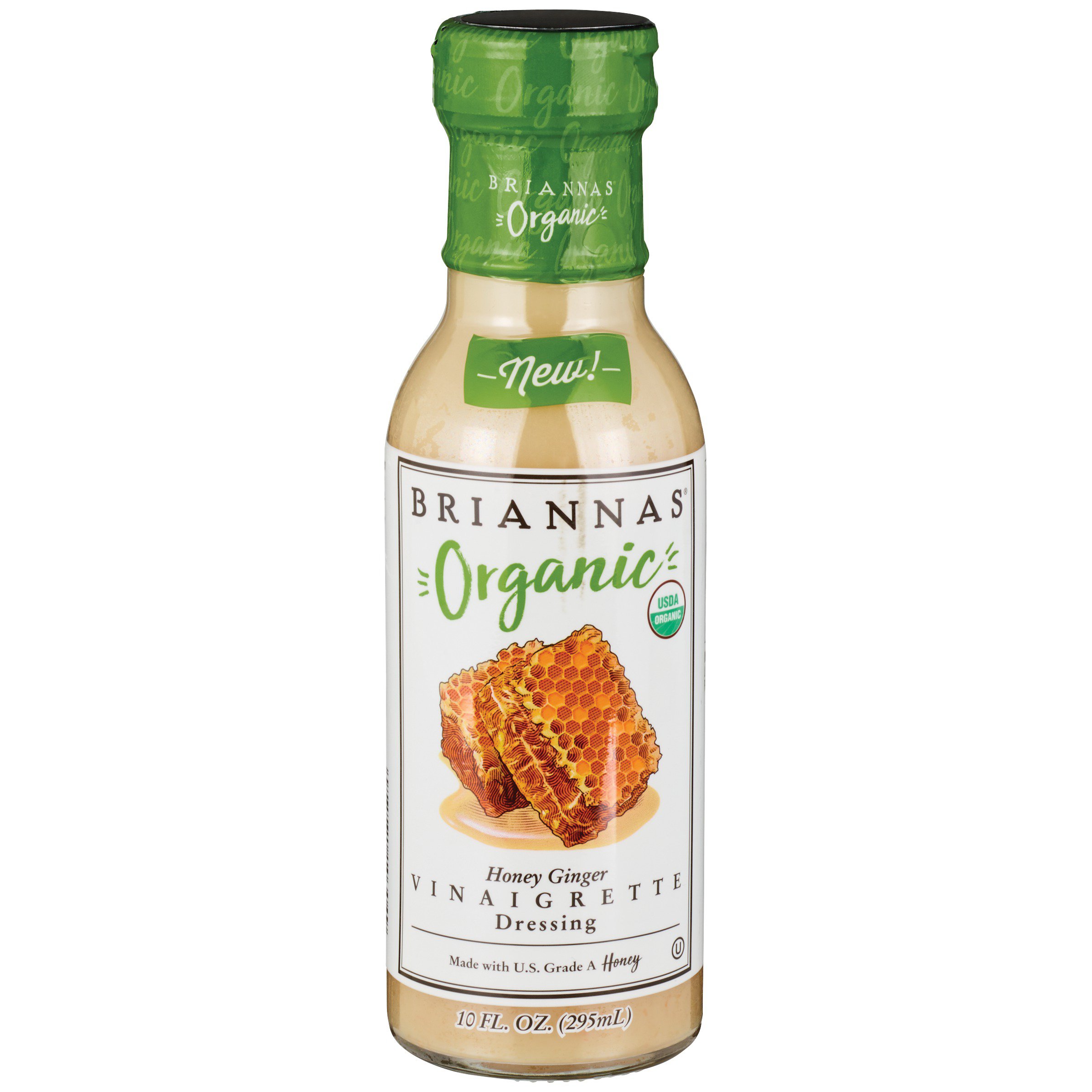 Briannas Organic Organic Honey Ginger Vinaigrette Dressing Shop Salad