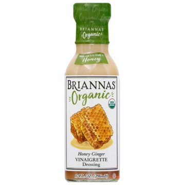 Briannas Organic Honey Ginger Vinaigrette Dressing, 10 oz