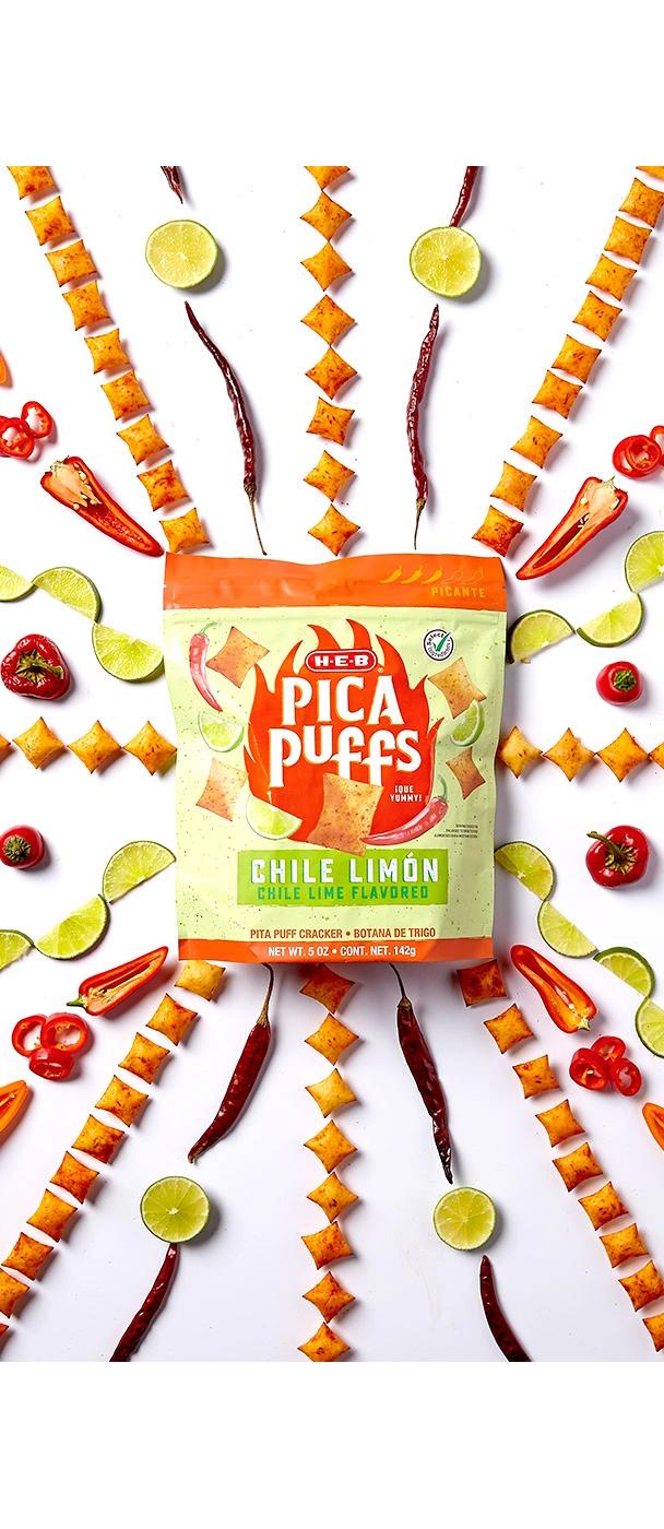 HEB Pica Puffs Chile Limón Pita Puff Crackers Shop Crackers