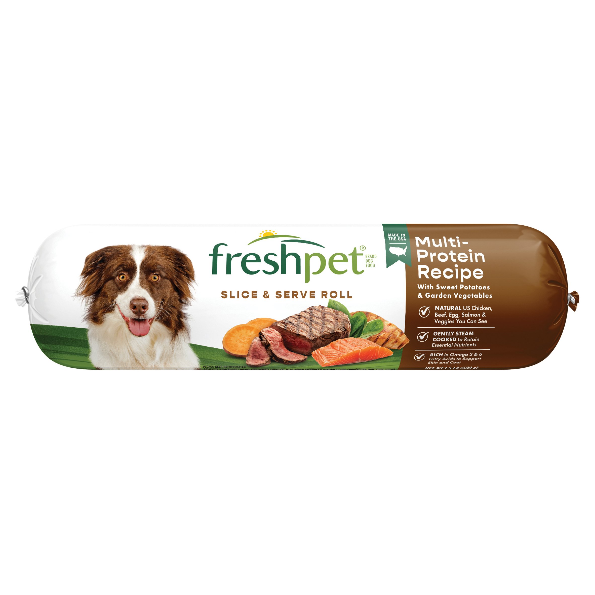 Freshpet Select Slice & Serve Multi Protein Roll Wet Dog Food - Shop ...