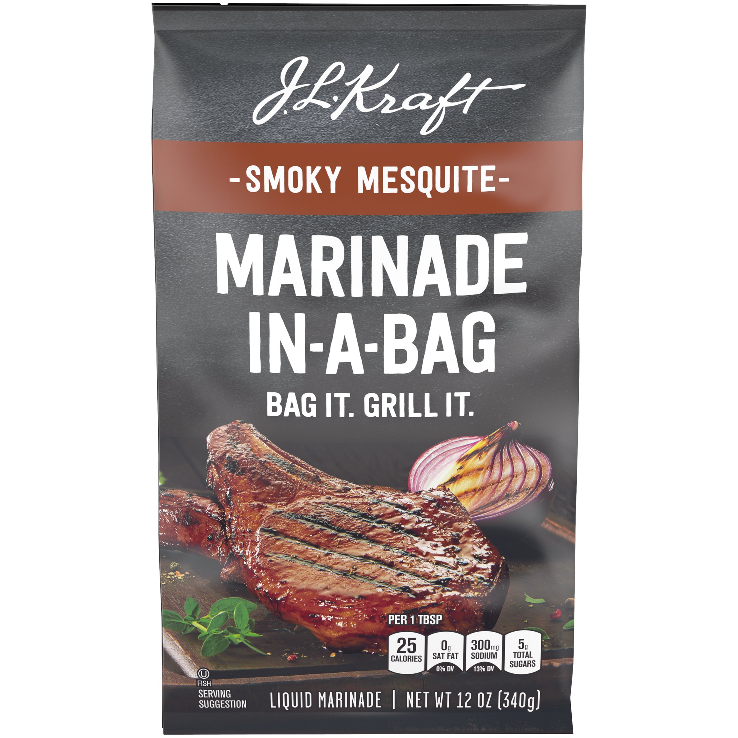 Jack Daniel's Marinade In-A-Bag Classic Steakhouse Liquid Marinade, 12 ...