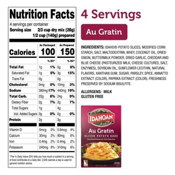 Idahoan Au Gratin Homestyle Casserole, 4 oz