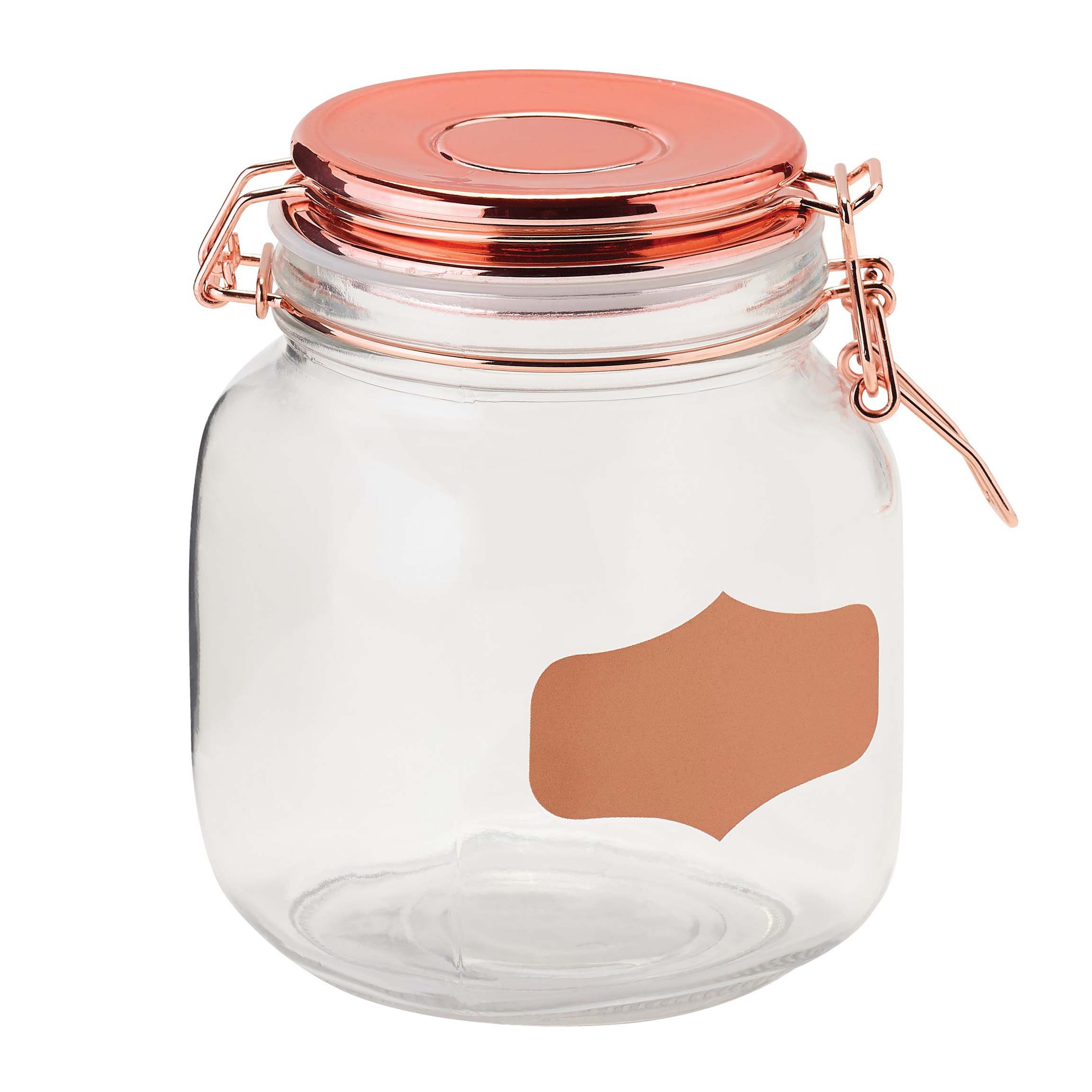 Chef Style Glass Jar Rose Gold Shop Food Storage at HEB